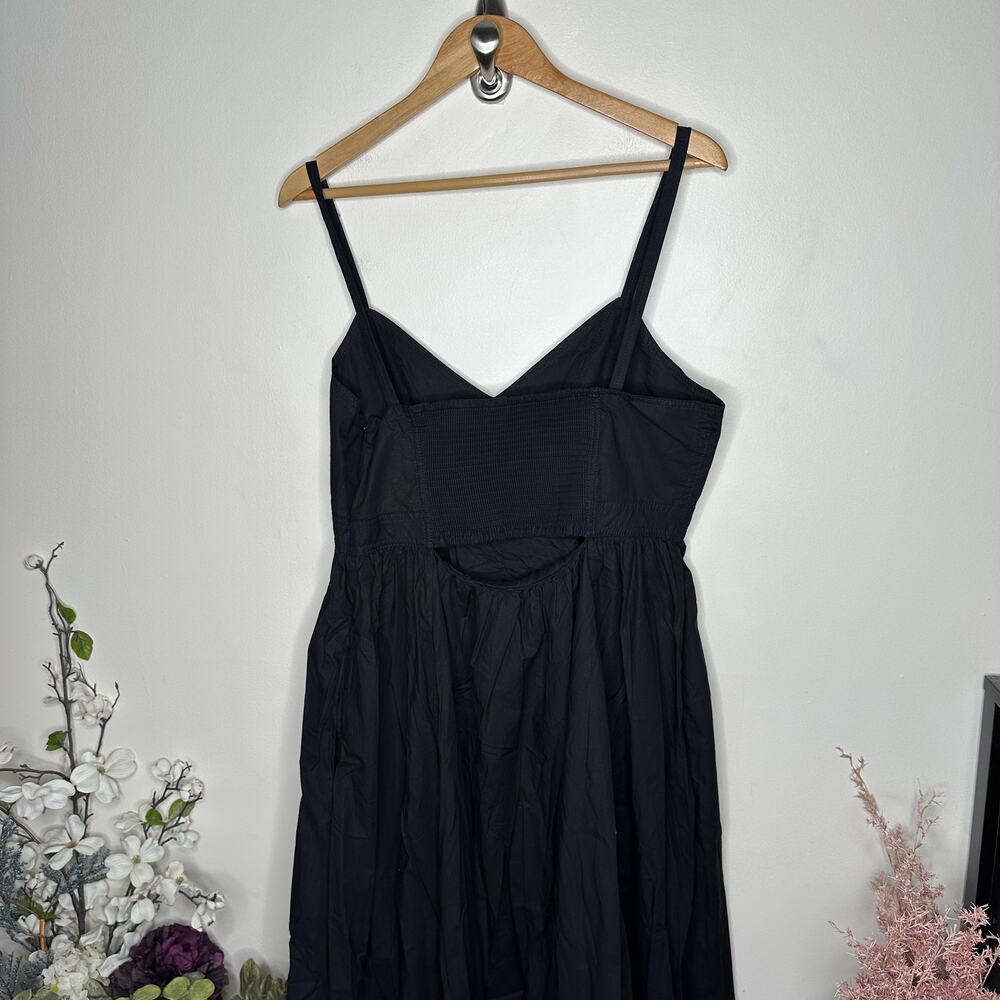 BANANA REPUBLIC Isa Strappy Empire Cotton Maxi Dress Black Sz 12 $168 {MM8} - Picture 4 of 8